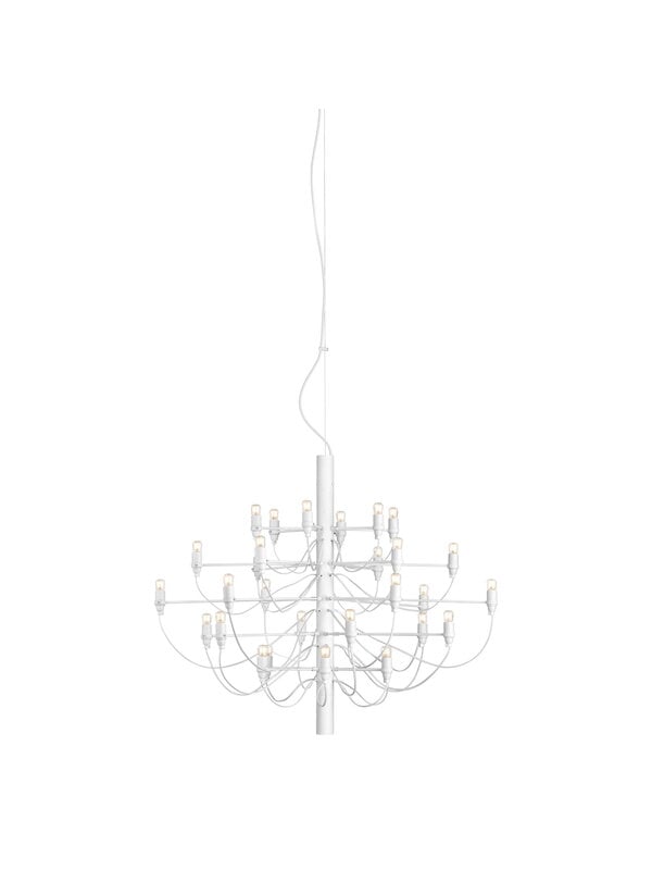 Pendant lamps, 2097/30 chandelier, white, White
