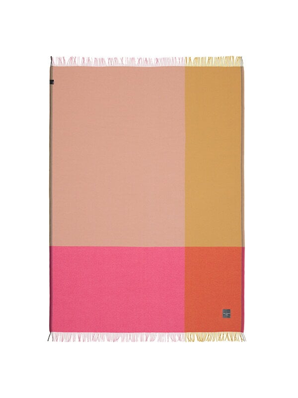 Blankets, Colour Block blanket, pink - beige, Pink