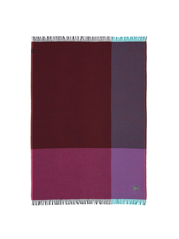 Blankets, Colour Block blanket, blue - bordeaux, Red