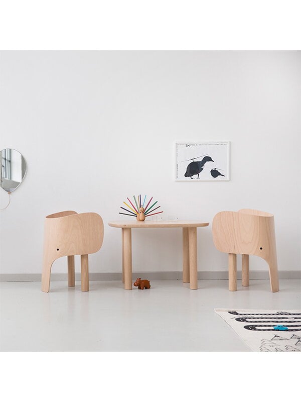 Kids' furniture, Elephant table, Natural