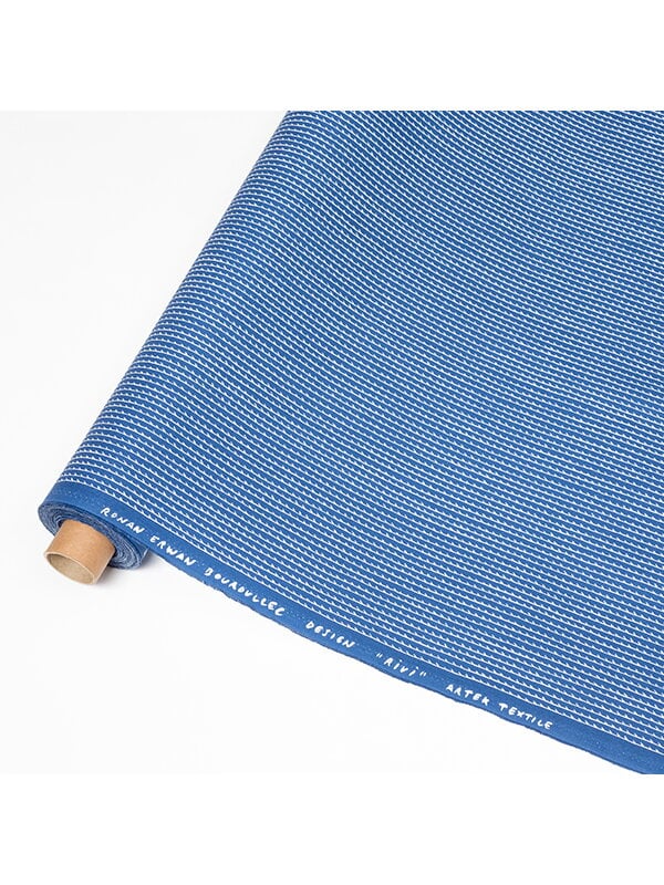 Artek fabrics, Rivi canvas cotton fabric, 150 x 300 cm, blue - white, Blue