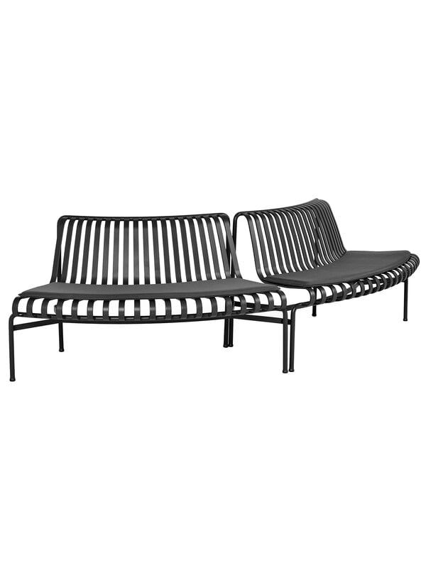 Cushions & throws, Palissade Park dining bench cushion, out-out,set of 2,anthracite, Gray