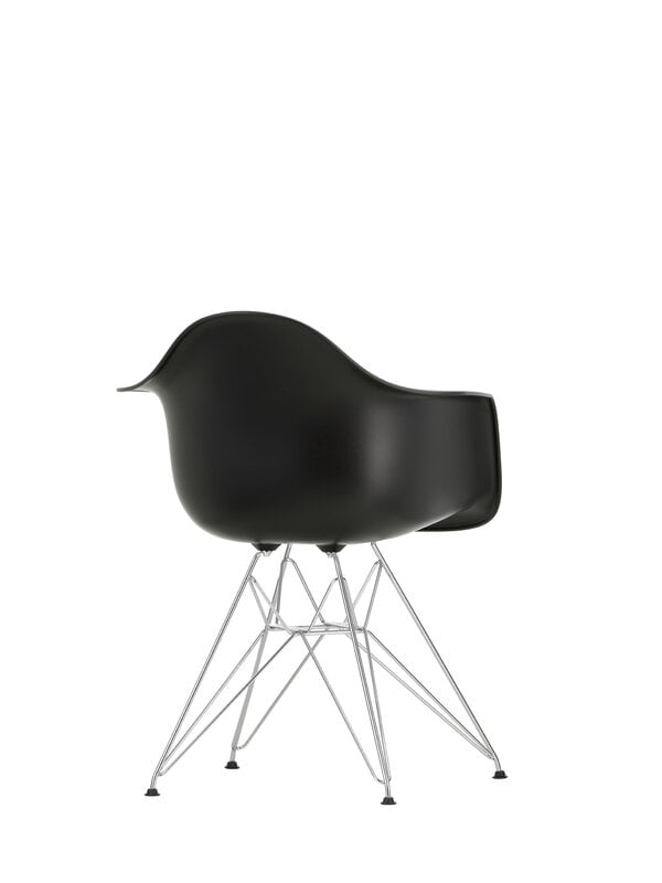 Ruokapöydän tuolit, Eames DAR tuoli, deep black - kromi, Musta