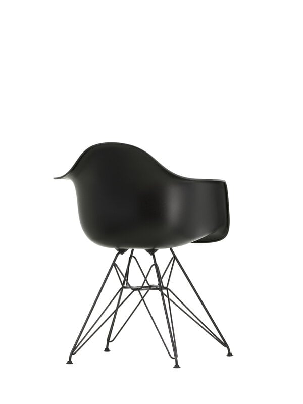 Chaises de salle à manger, Chaise Eames DAR, deep black RE - basic dark, Noir