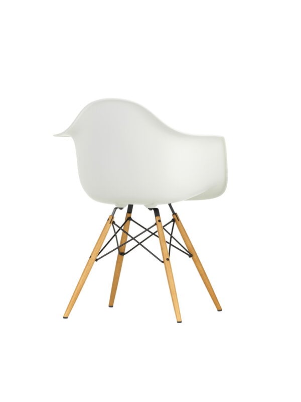 Dining chairs, Eames DAW chair, cotton white RE - maple, White
