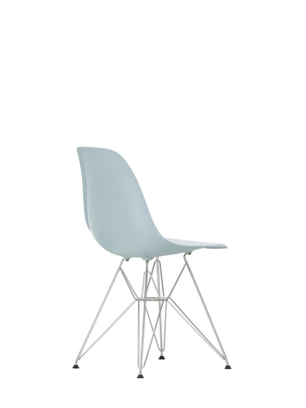 Dining chairs, Eames DSR chair, ice grey RE - chrome, Light blue