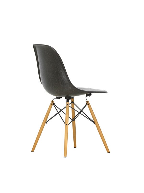 Ruokapöydän tuolit, Eames DSW Fiberglass tuoli, elephant hide grey - vaahtera, Harmaa