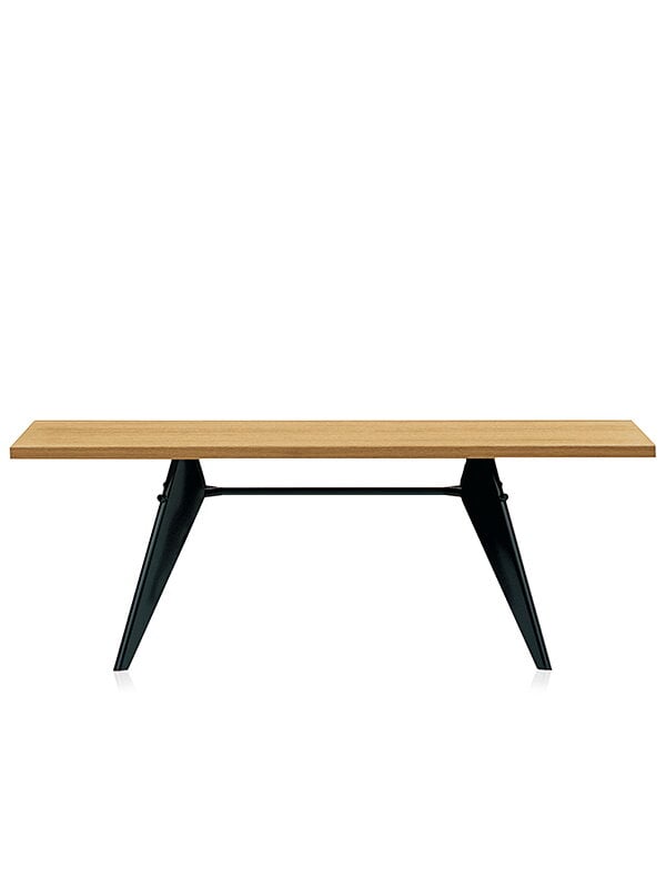Dining tables, EM Table 200 x 90 cm, oak - deep black, Black