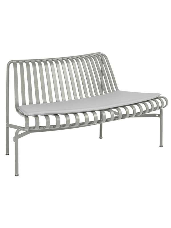 Cushions & throws, Palissade Park dining bench cushion, out, 1 pc, sky grey, Gray