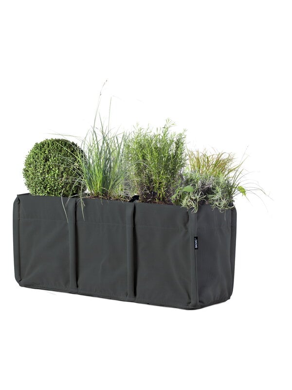 Outdoor planters & plant pots, Baclong 3 fabric planter, 110 L, black grey, Gray