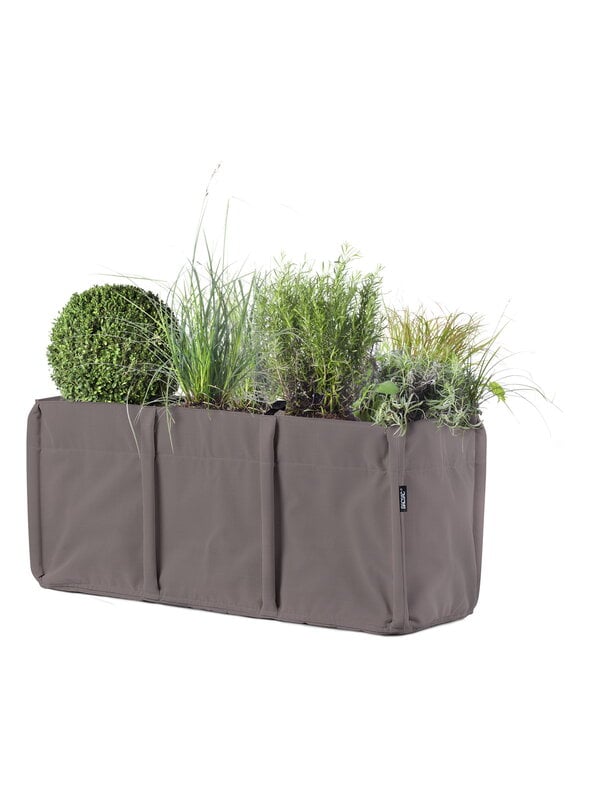 Outdoor planters & plant pots, Baclong 3 fabric planter, 110 L, taupe, Gray