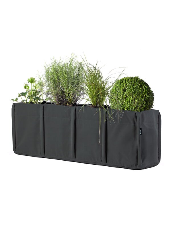 Pots de fleurs et jardinières d’extérieur, Jardinière en tissu Baclong 4, 145 L, gris noir, Gris