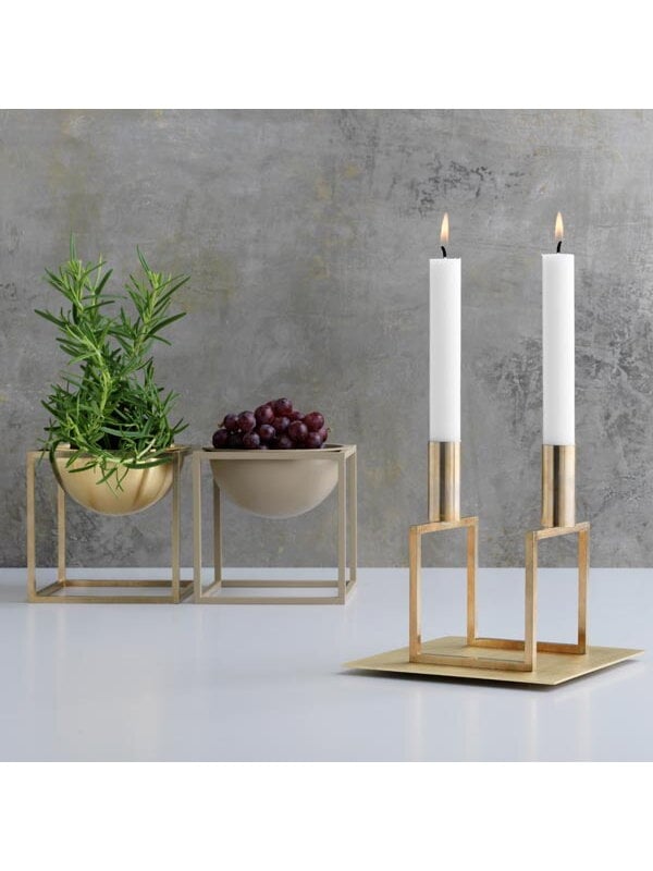 Candleholders, Line candleholder, brass, Gold