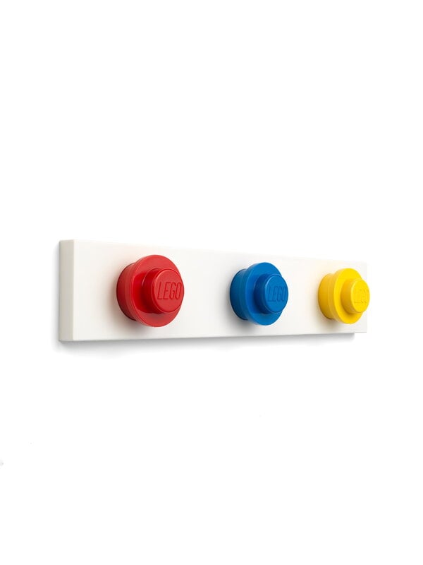 Seinänaulakot, Lego Wall Hanger Rack seinänaulakko, punainen - sininen - keltai, Monivärinen