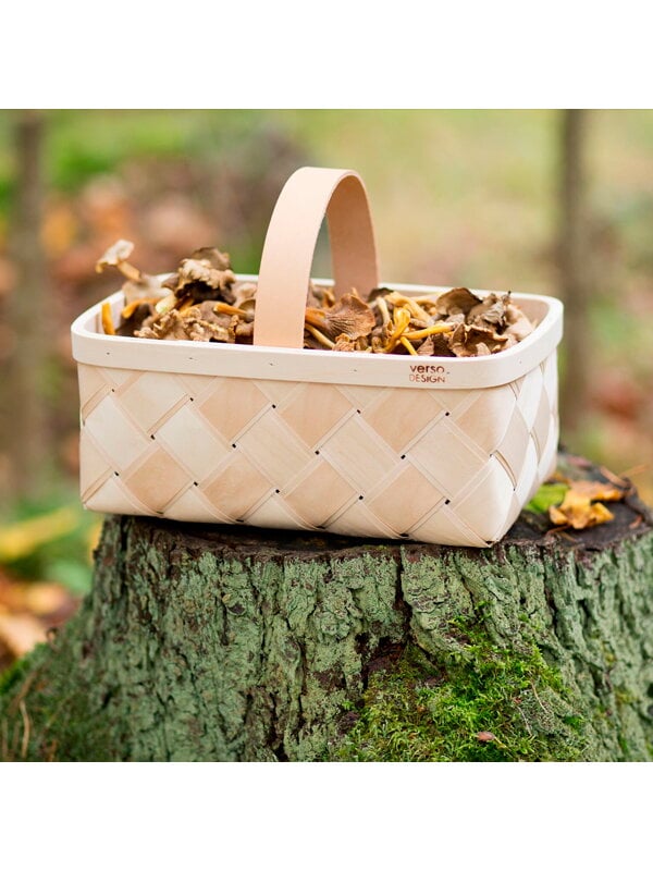 Wooden baskets, Lastu mushroom basket, L, Natural