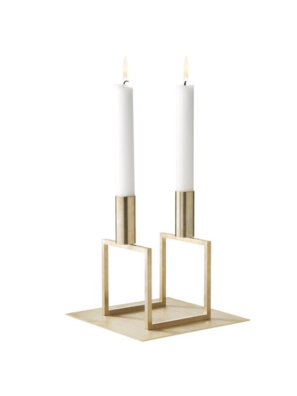 Candleholders, Line candleholder, brass, Gold