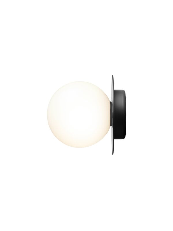 Wall lamps, Liila 1 wall/ceiling lamp, medium, black - opal white, Black