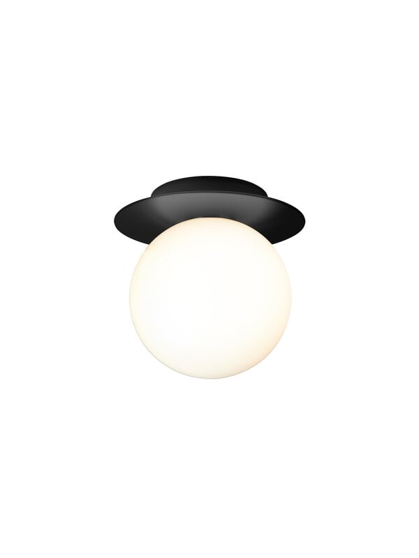 Wall lamps, Liila 1 wall/ceiling lamp, medium, black - opal white, Black