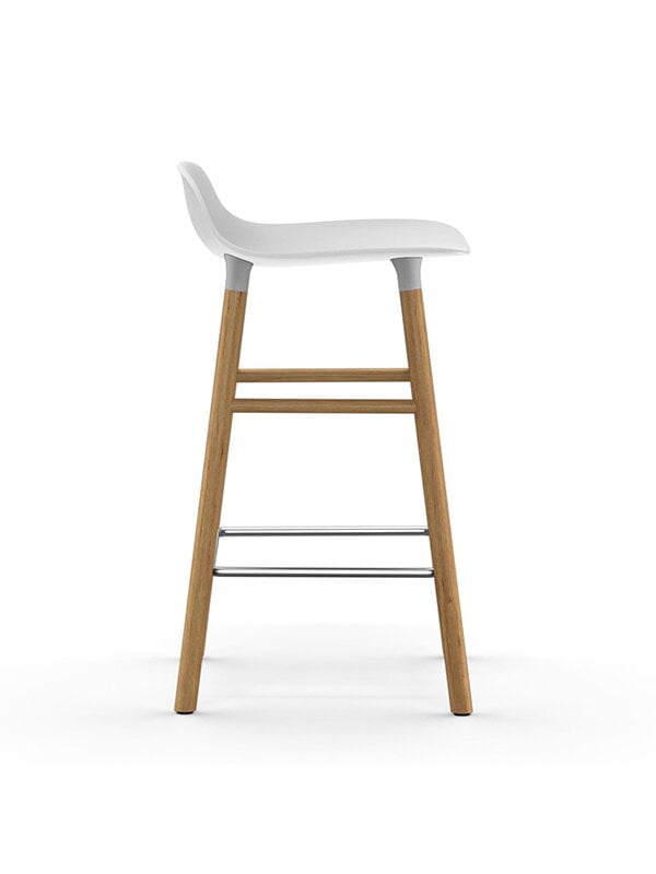 Bar stools & chairs, Form bar stool, 65 cm, white - oak, White