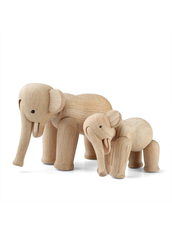 Figurines, Wooden elephant, mini, Natural
