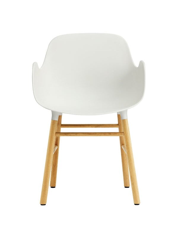 Dining chairs, Form armchair, white - oak, White