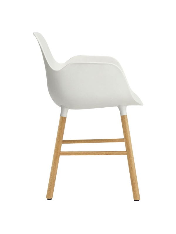 Dining chairs, Form armchair, white - oak, White