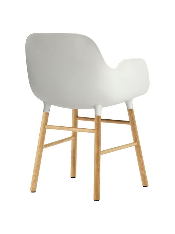 Dining chairs, Form armchair, white - oak, White