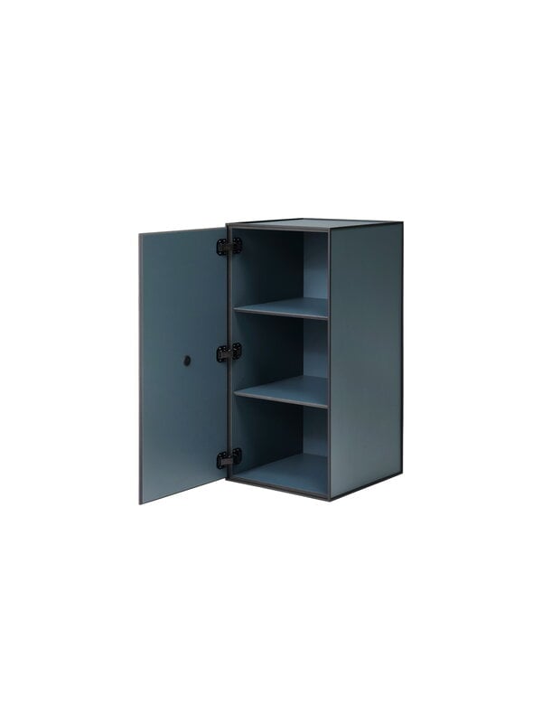 Storage units, Frame 70 with door, 2 shelves, fjord, Black