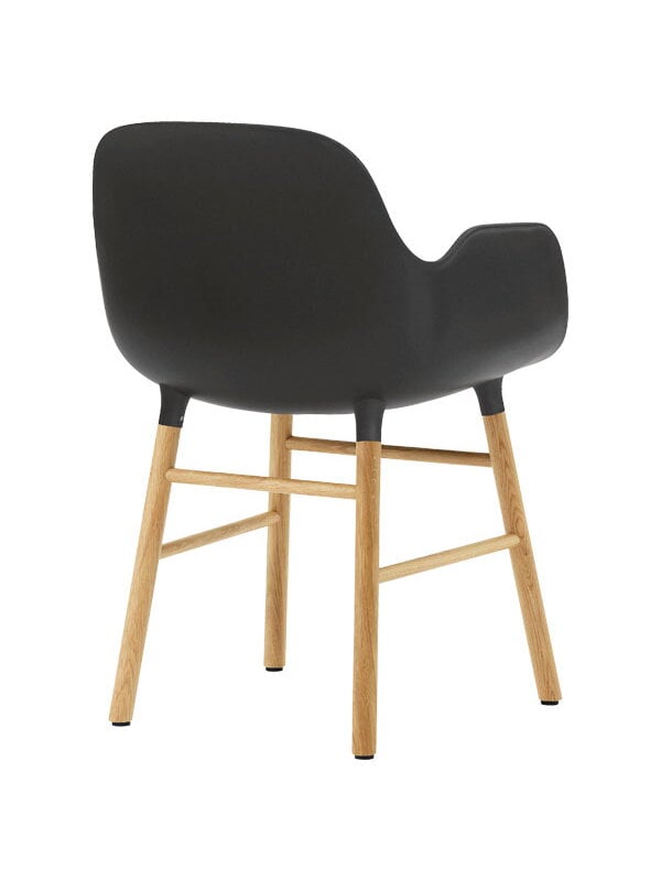 Dining chairs, Form armchair, black - oak, Black