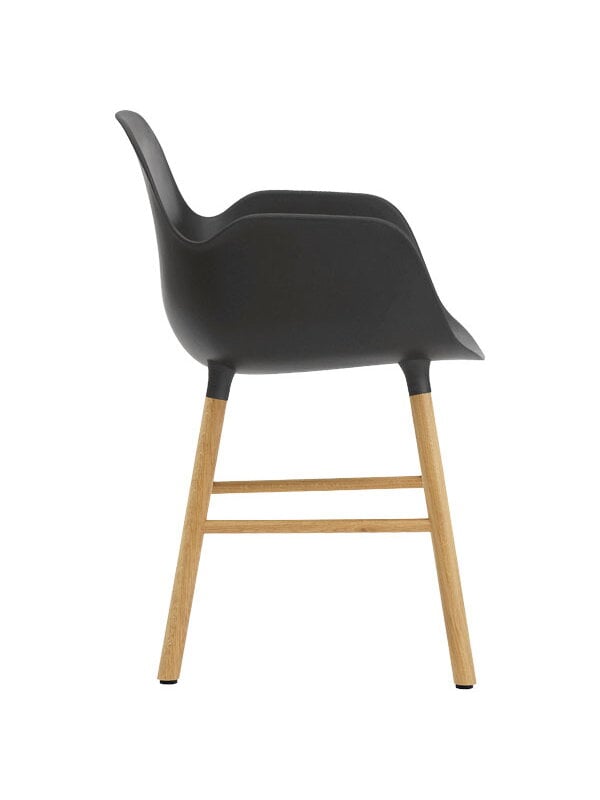 Dining chairs, Form armchair, black - oak, Black