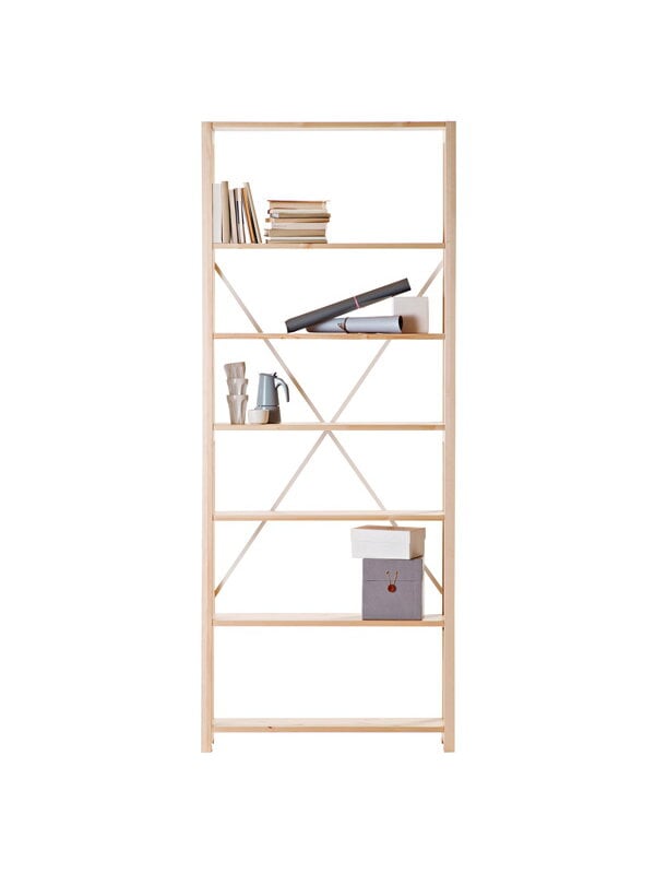 Librerie, Scaffale aperto Classic, alto, laccato, Rosso