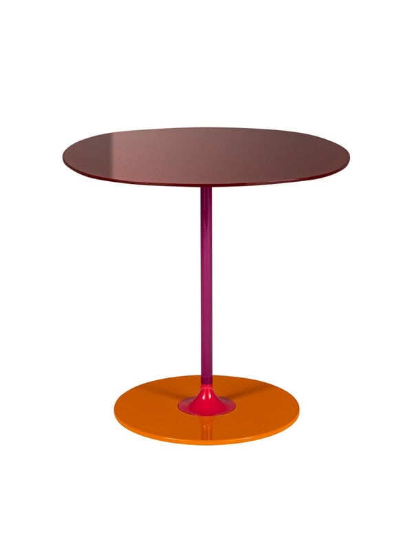 Coffee tables, Thierry side table, 45 x 45 cm, burgundy, Red