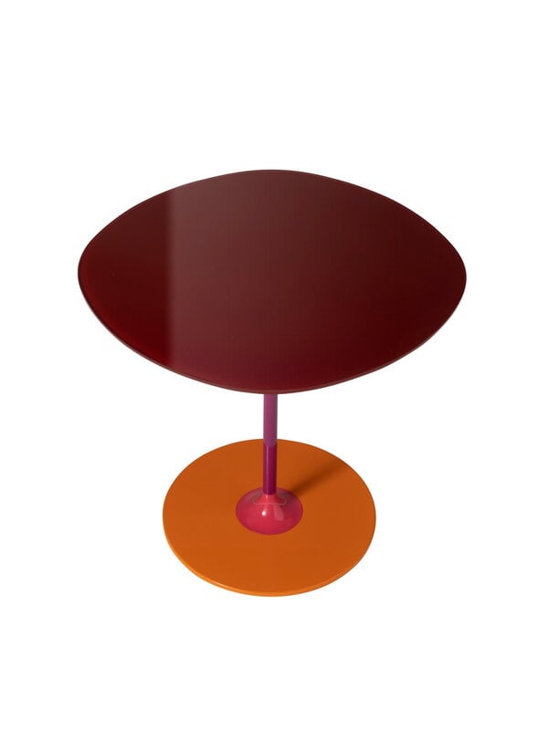Coffee tables, Thierry side table, 45 x 45 cm, burgundy, Red