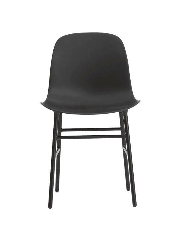 Dining chairs, Form chair, black steel - black, Black