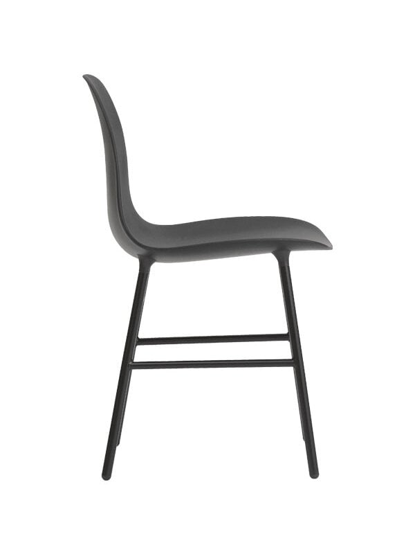 Dining chairs, Form chair, black steel - black, Black