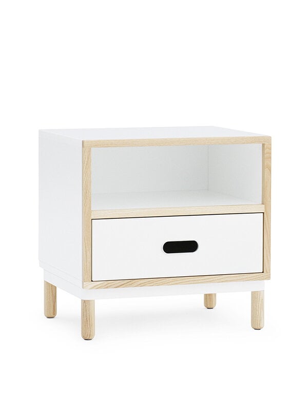 Nightstands, Kabino bedside table, white, White