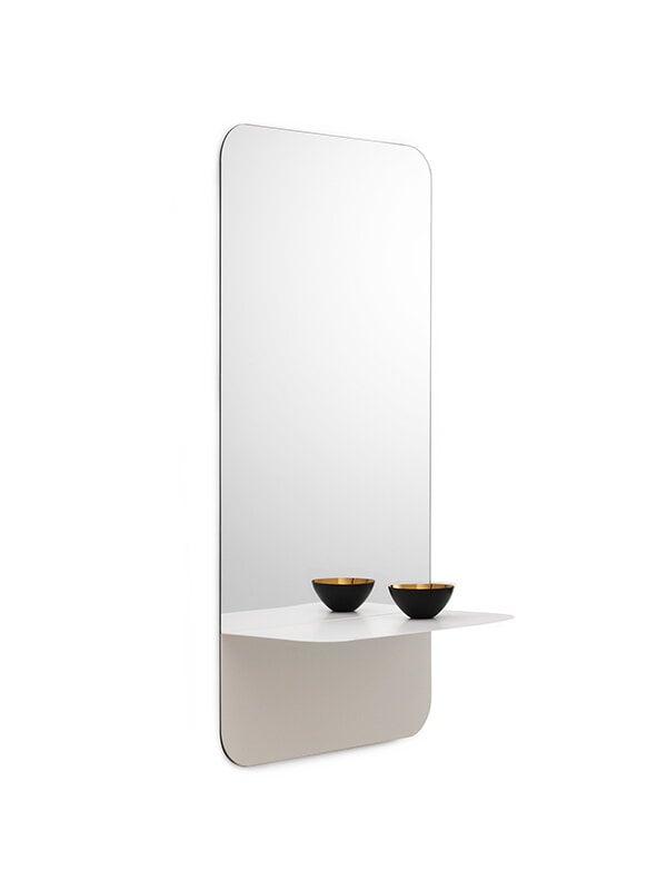 Wall mirrors, Horizon mirror vertical, white, White