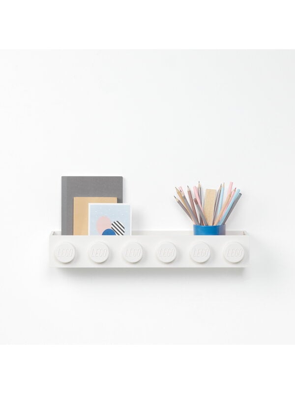 Wall shelves, Lego Book Rack, white, White