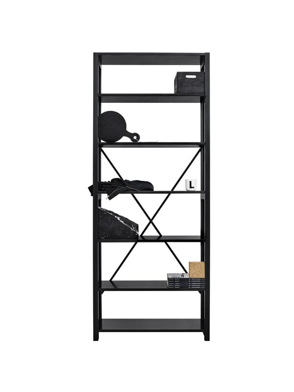 Bookcases, Classic open shelf, high, black, Black