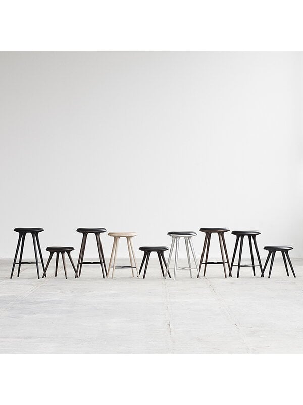 Bar stools & chairs, High Stool, 69 cm, black stained beech, Black