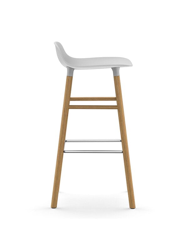 Bar stools & chairs, Form bar stool, 75 cm, white - oak, White