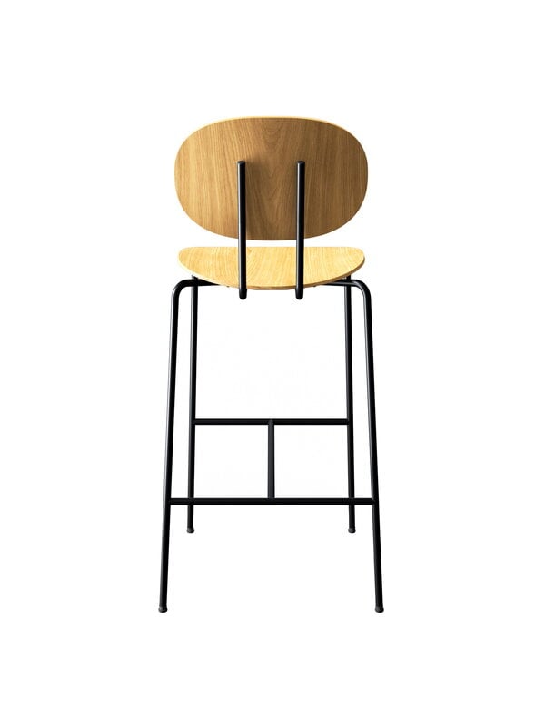 Bar stools & chairs, Piet Hein bar stool 75 cm, black - oiled oak, Black