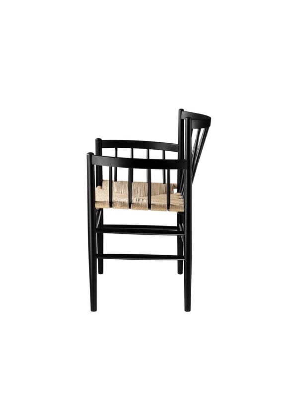 Dining chairs, J81 chair, black beech, Black