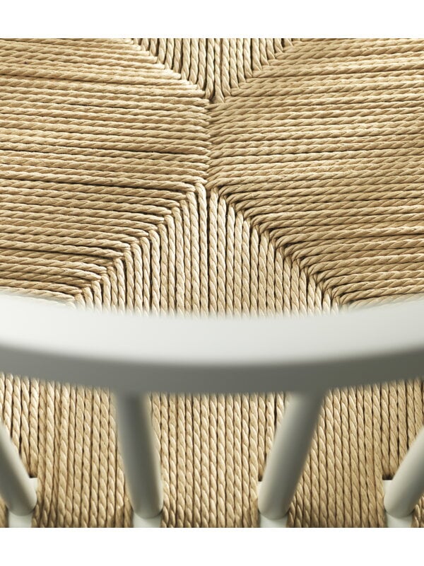 Dining chairs, J80 chair, white - paper cord, White