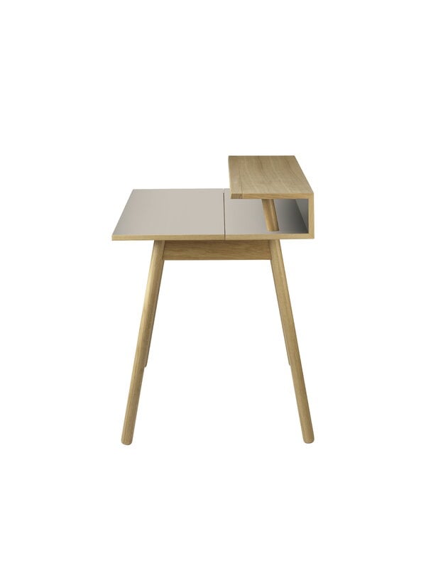 Office desks, C68 Nørrebro desk, oak - mushroom linoleum, Beige