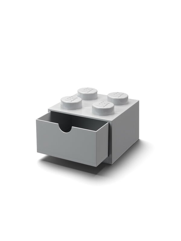 Boîtes de rangement, Lego Desk Drawer 4, gris, Gris
