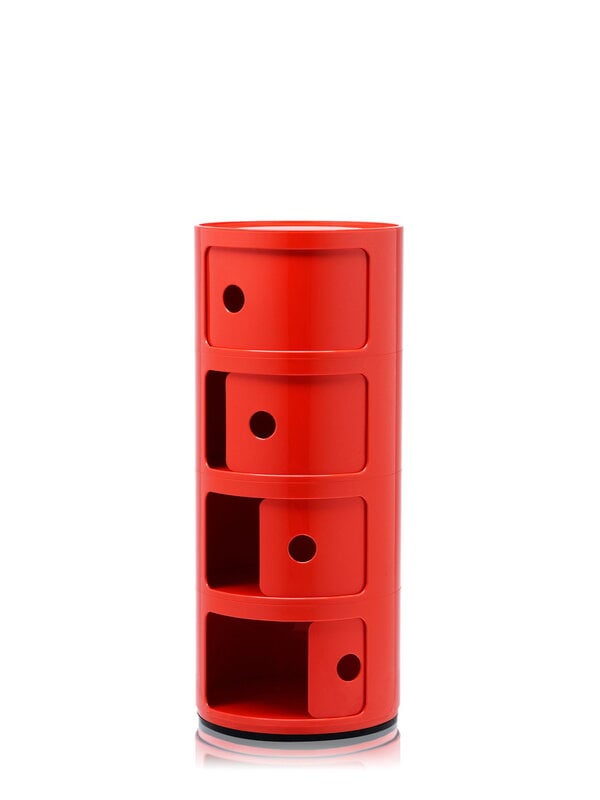 Storage units, Componibili storage unit, 4 modules, red, Red