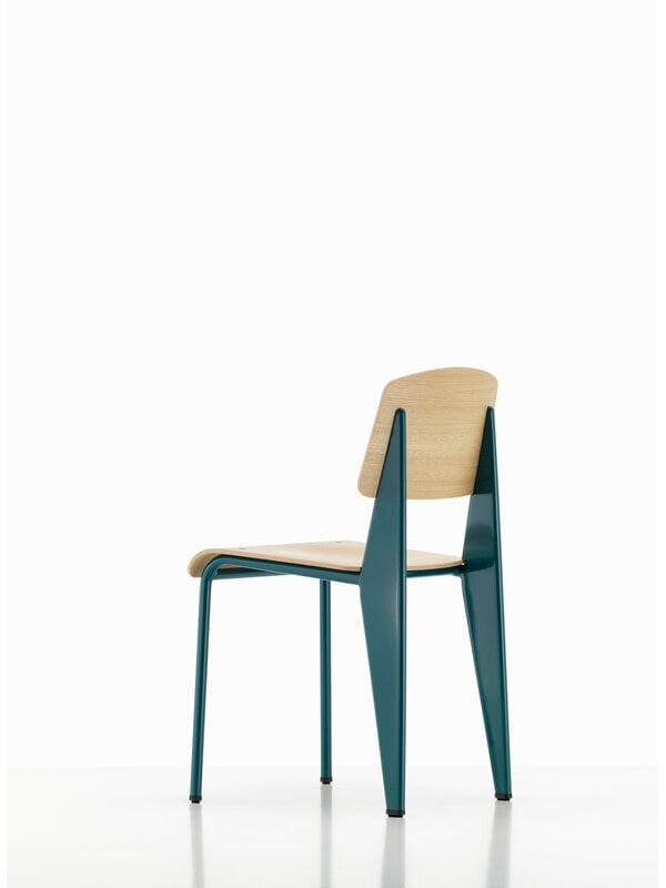 Dining chairs, Standard chair, Prouvé Bleu Dynastie - oak, Gray