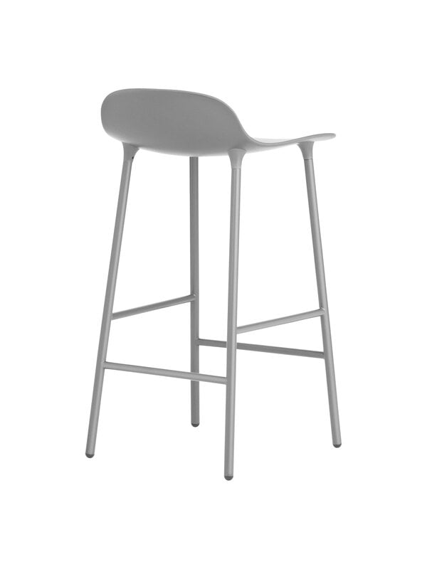 Bar stools & chairs, Form bar stool, 65 cm, grey steel - grey, Gray