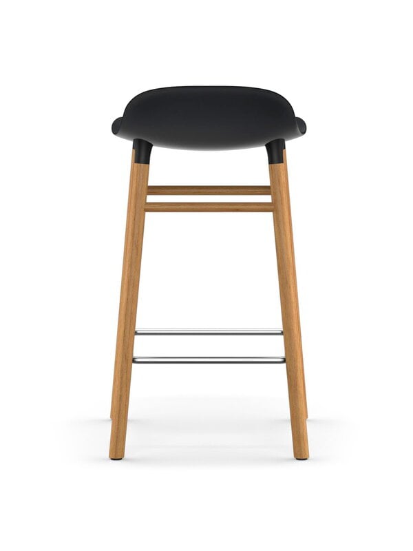 Bar stools & chairs, Form bar stool, 65 cm, black - oak, Natural